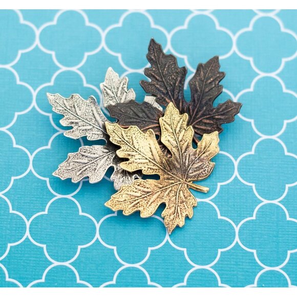 Vintage Leaves of the Seasons Brooch - R29 - Picture 1 of 2